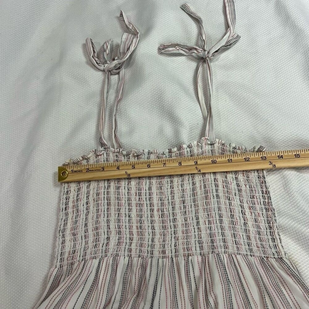 Hatch‎ Jojo Striped Square Neckline White Red Blue Jumpsuit Sz S Women Maternity - Picture 4 of 10